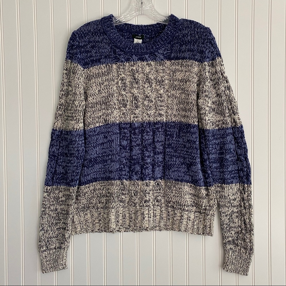 J. Crew wide stripe sweater SIZE XL